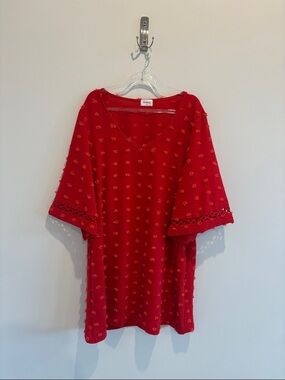 Red Textured Mini Dress